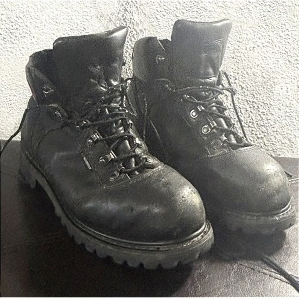 REDWING‎ 971 black leather SIZE 10 1/2 BIKER boots